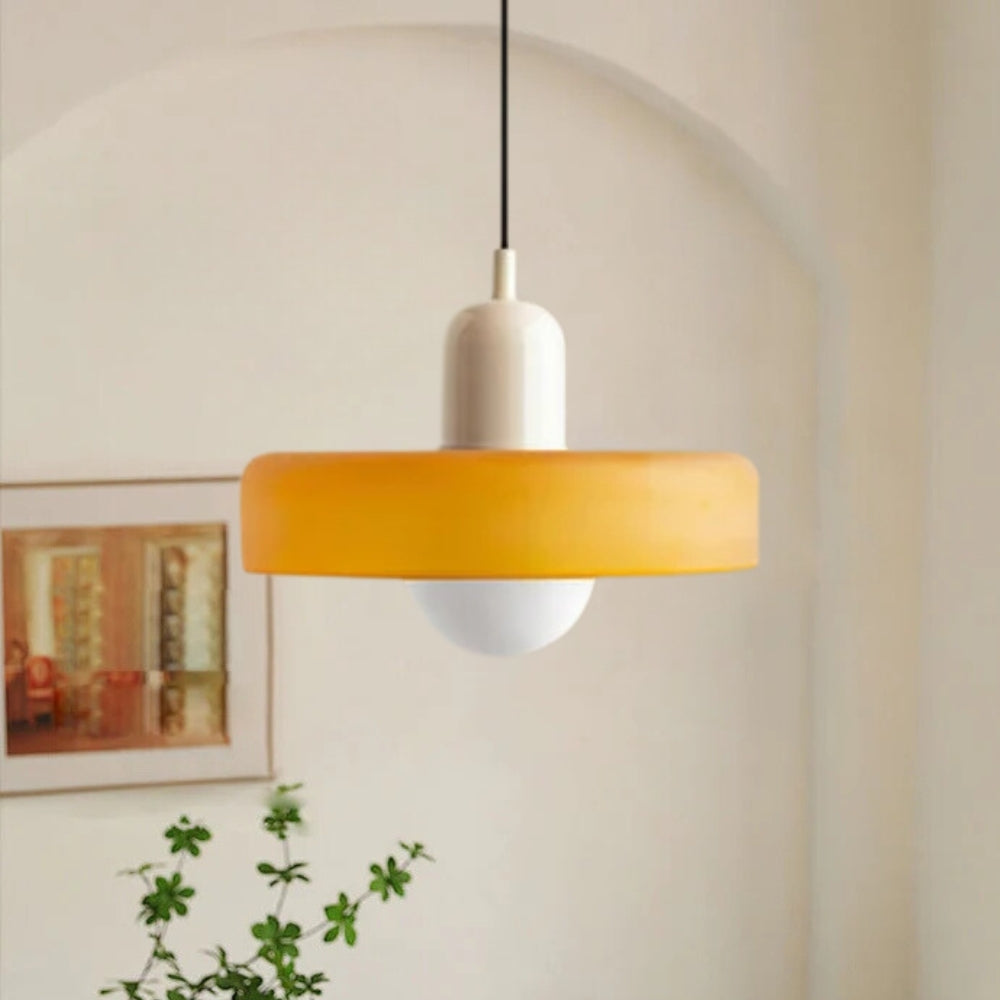 Warm Glow Vintage Glass Pendant Light